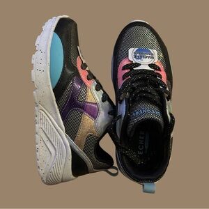 Skechers Black and Multicolor Athletic Kids Shoes